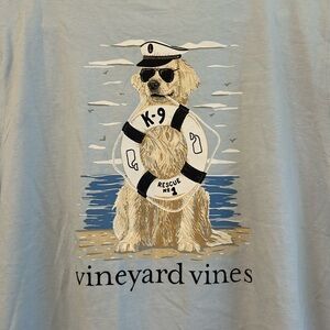 Vineyard Vines Ice Water Rescue Pup Short Sleeve T shirt Women’s Large NWT